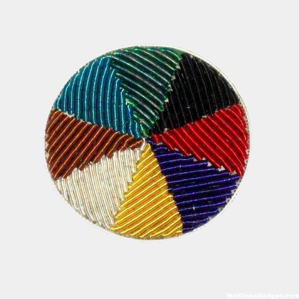 Цветные броши в виде слитков из проволоки