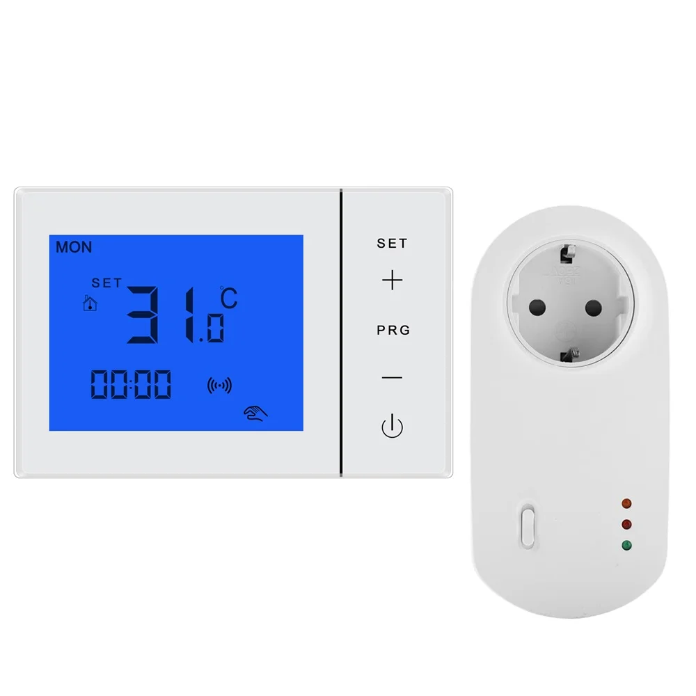 Tuya WIFI Wireless programmable underfloor heating thermostat with RF receiver for gas boiler
