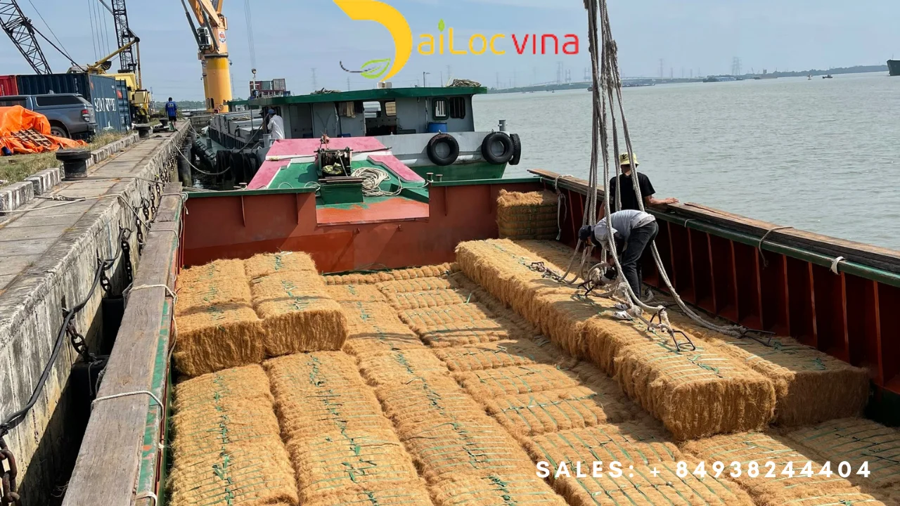 Эрозионная сетка Coir из кокосового волокна экспортируется на корейский