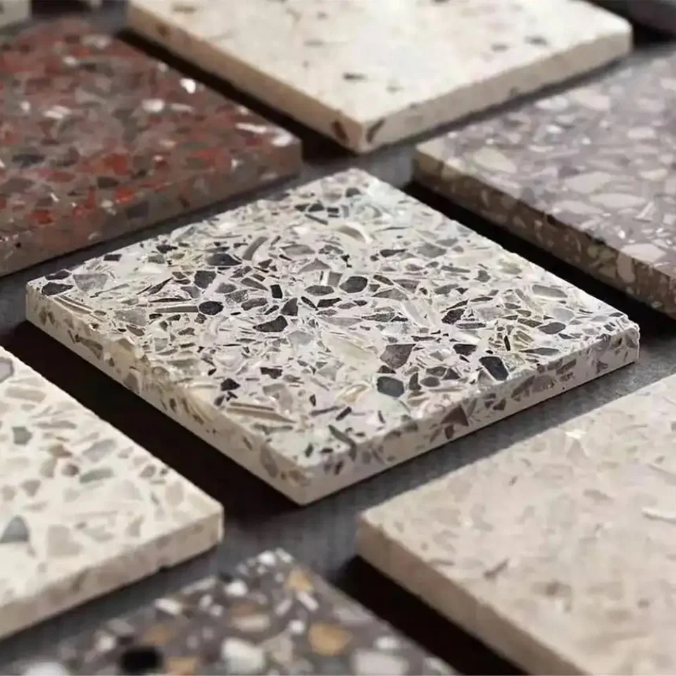 GUCI искусственный камень терраццо белый серый черный Туалет кухонный пол столешница шиферная плита