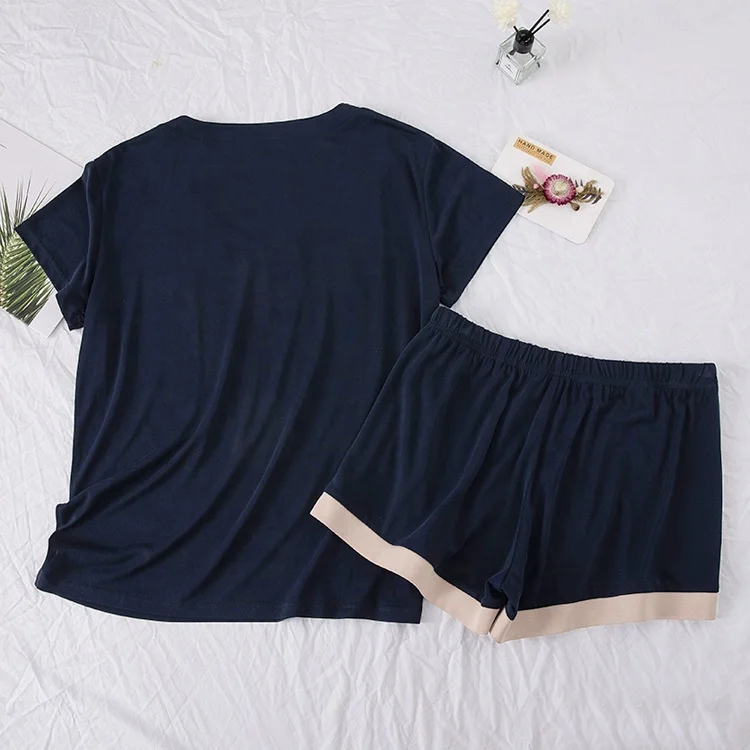 Custom Wholesale Ladies Soft Comfortable Bamboo Viscose Pyjamas Women 2 Piece Sleepwear Sets Pajamas Short Sets For Women