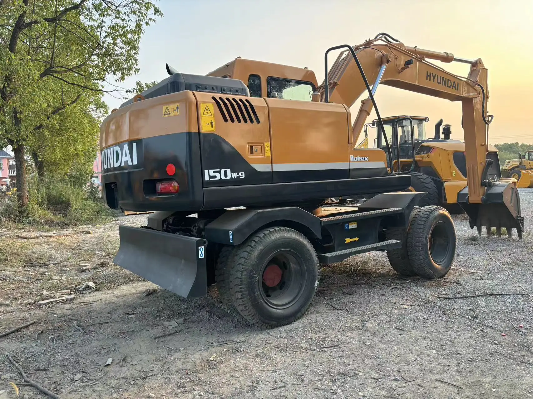 wheel used excavator machine hyundai R150w-7 /  used excavator