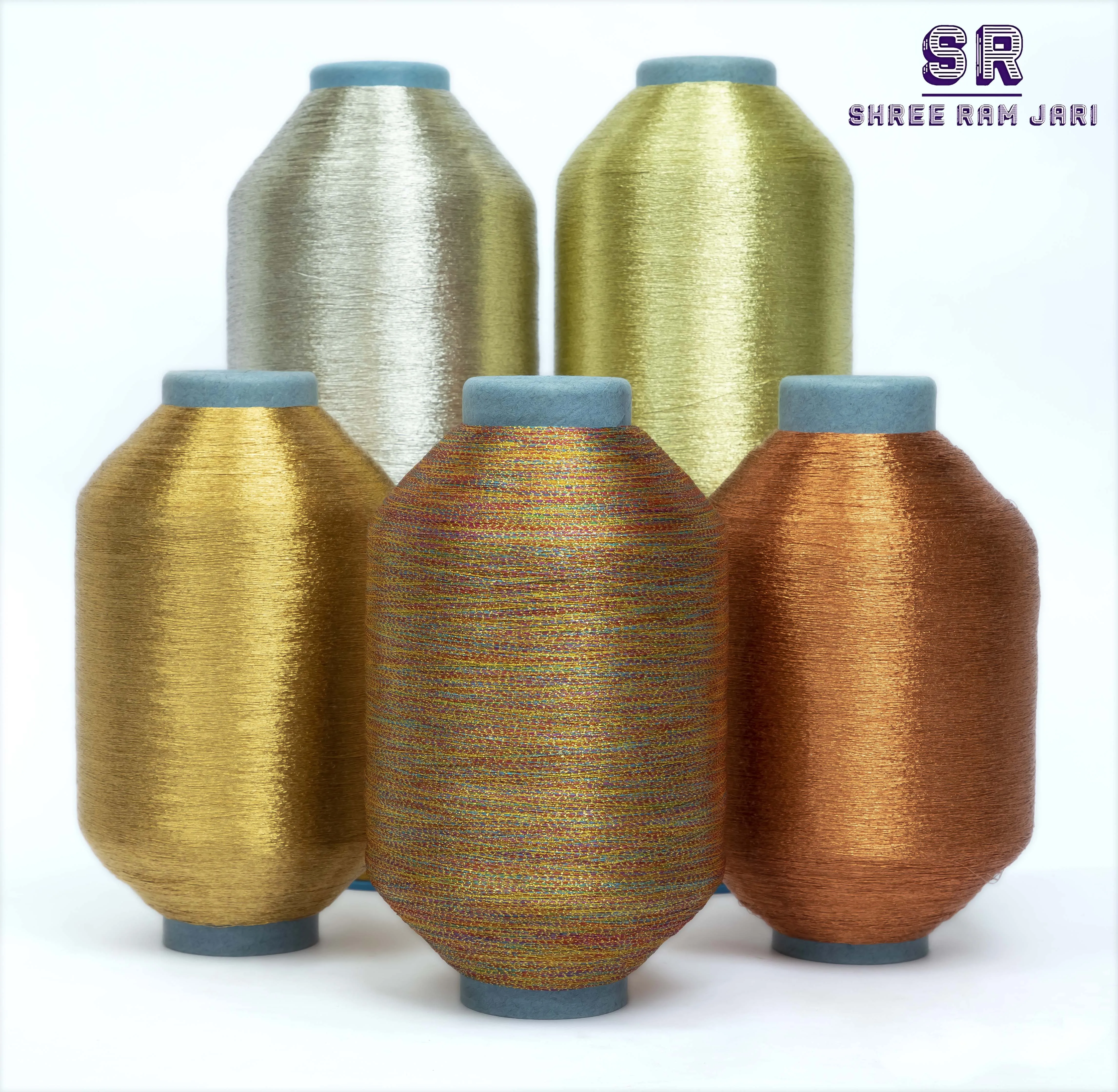 Wholesale 30D Cotton Pink Copper Colored Metallic Thread Morocco Metallic Yarn  Direct From Indian Factory Manufacturing Price