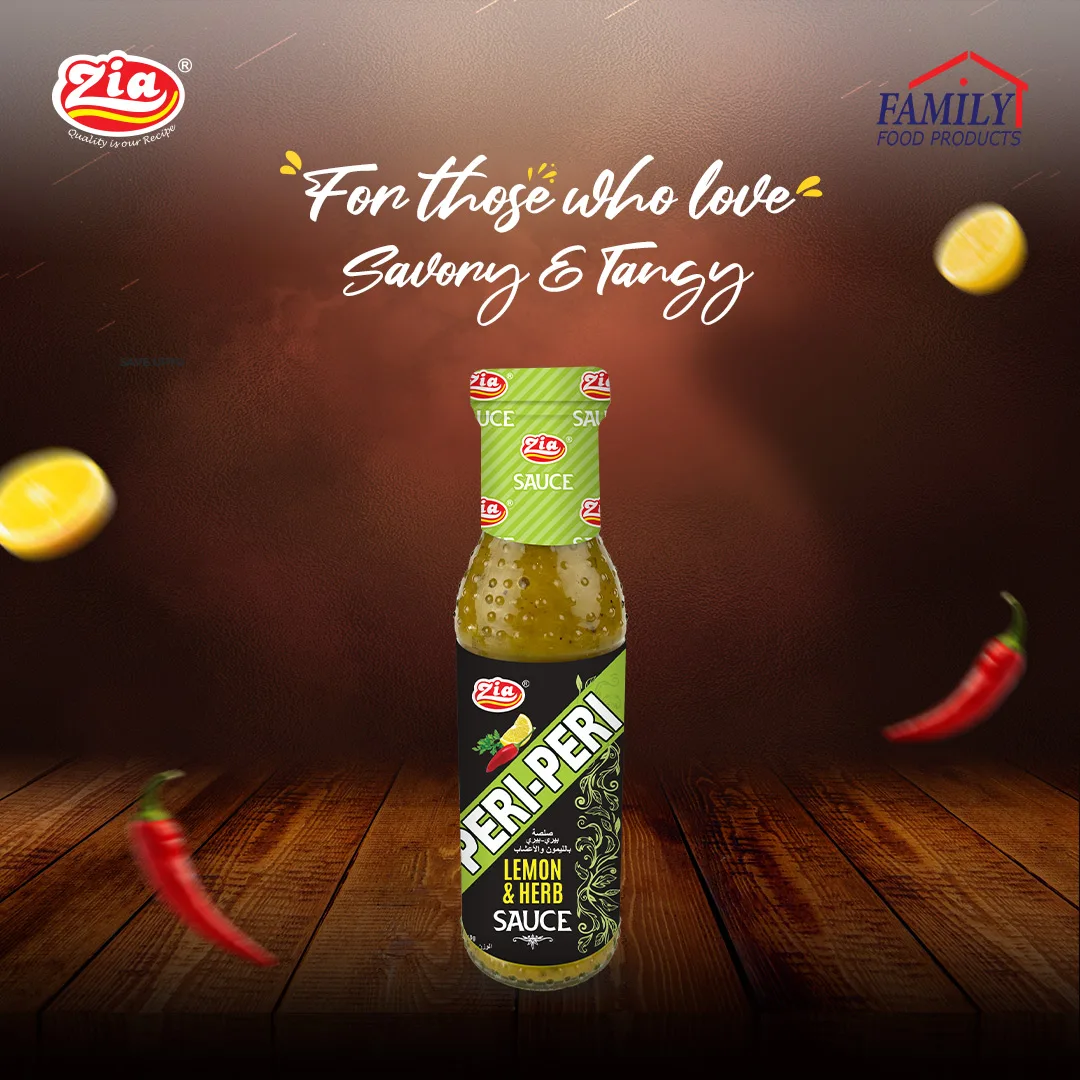 Peri Peri Lemon & Herb Sauce Yummy and Delicious in Bottle Packaging in Box Best Quality Traditional Product