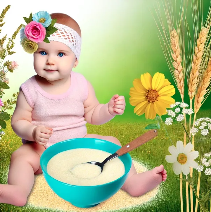Organic Baby Semolina Premium Quality Nutritious & Safe for Infants  Natural Ingredients Ideal for Baby Food 300 Gr pure