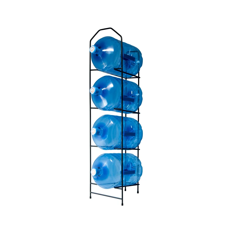 Metallic Bottle Rack for 5 Gallon Bottle Storage Capacity 4 Bottles