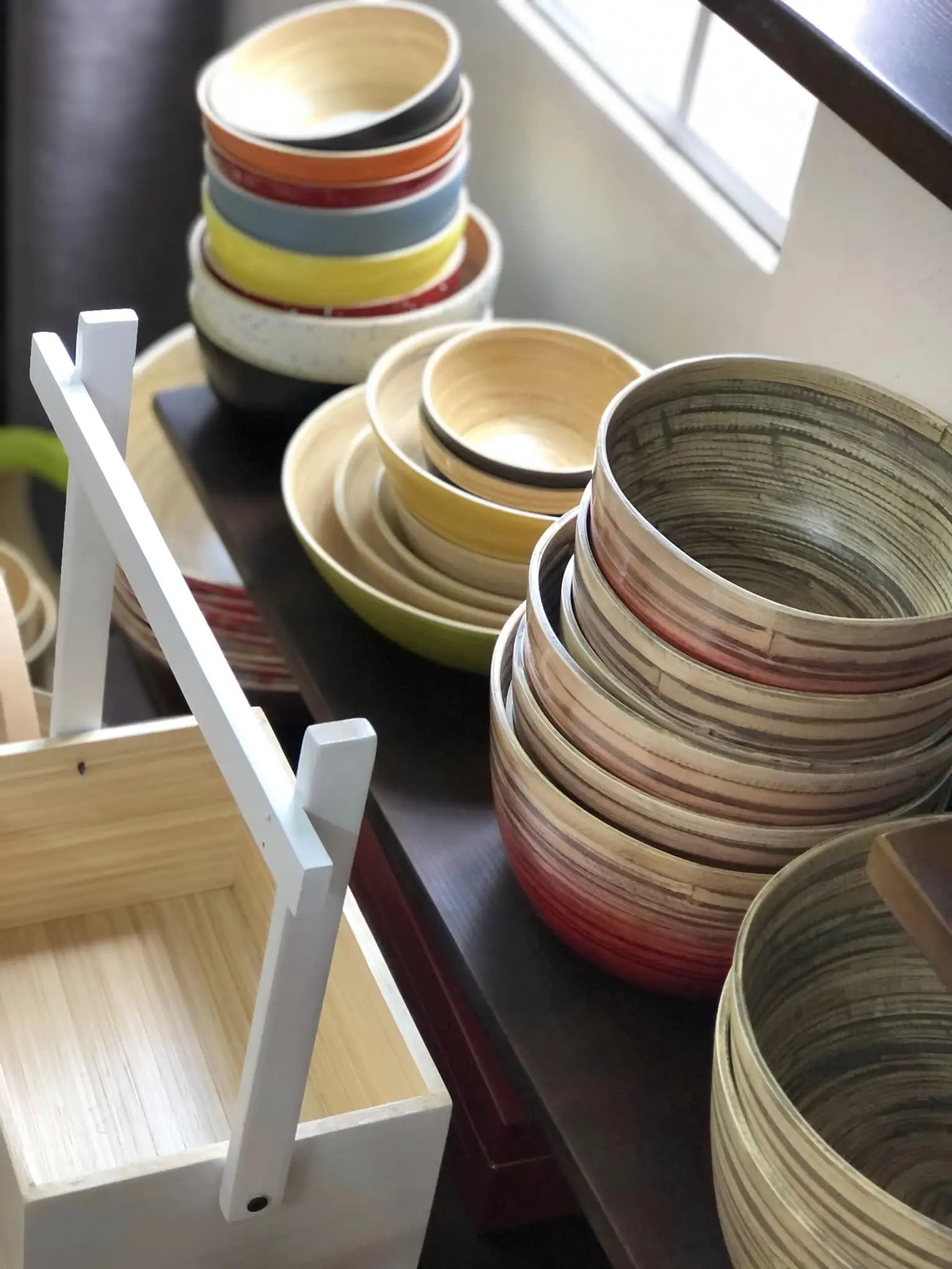 Set of 7 Bamboo Dishes to Hold Food Fruits Salads Cereals Customize Colors And Print Logo on Products Nhatminh Vietnam