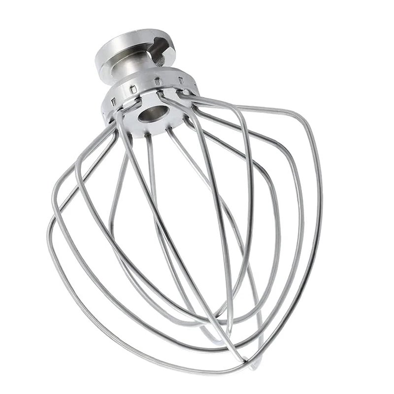 Stand Mixer Attachment 4.5 and 5-Quart Tilt-Head Stand Mixer Spare Parts Stainless Steel 6-Wire Whip for Kitchen Aid