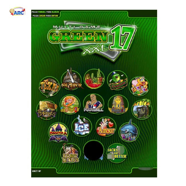 2023 paula 17 in 1 V5 GREEN XXL  arcade game machine game board juegos tragamonedas  WMS550 POG game board factory