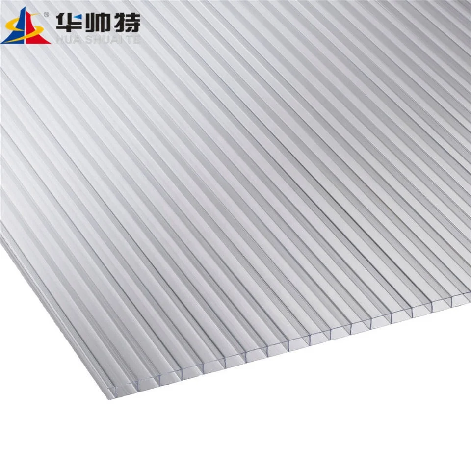 HUASHUAITE 8mm 100% GE triple wall polycarbonate sheet flexible