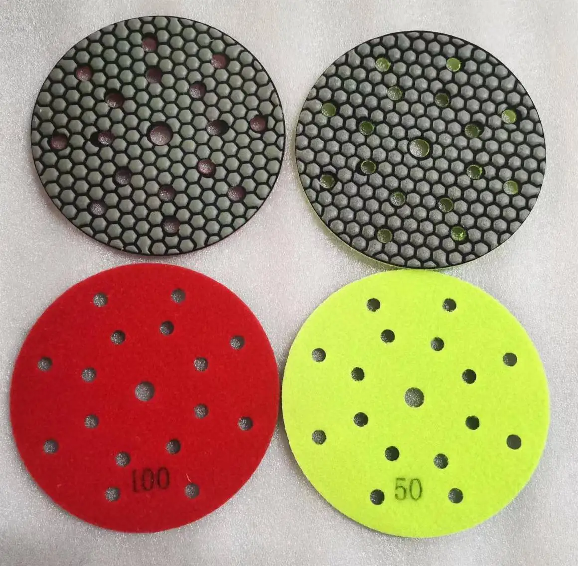 Electroplated diamond polishing pads for blasting