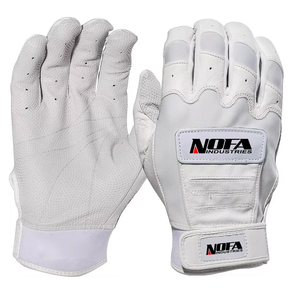 hot sale professional Batting Gloves Custom logo adult batting gloves genuine leather palm baseball batting gloves