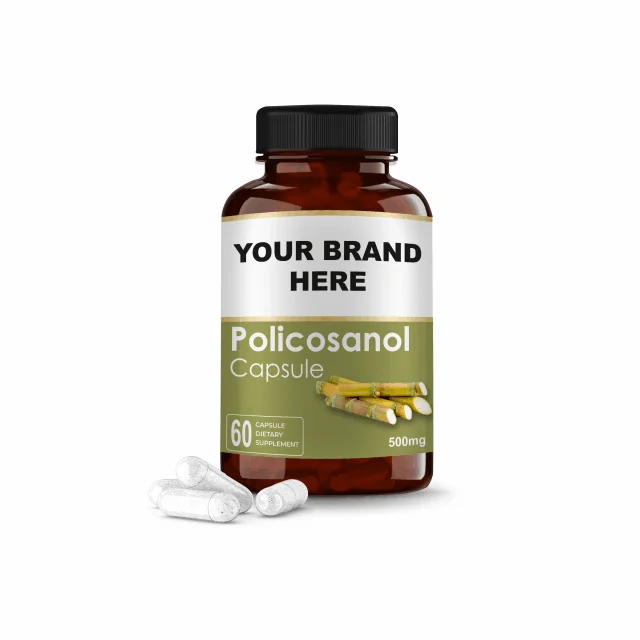 100 % Pure & Natural Policosanol Capsules | (60,90,120 Capsules) | Gluten Free, Non-GMO | Policosanol from Pure Sugar Cane