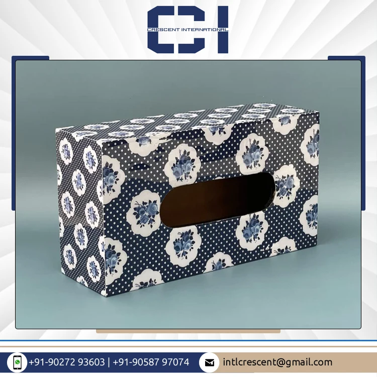 Direct Factory Supply New Design MDF Tissue Paper Holder Enamel and Napkin Holder Decorative Tableware for Bulk Buyers