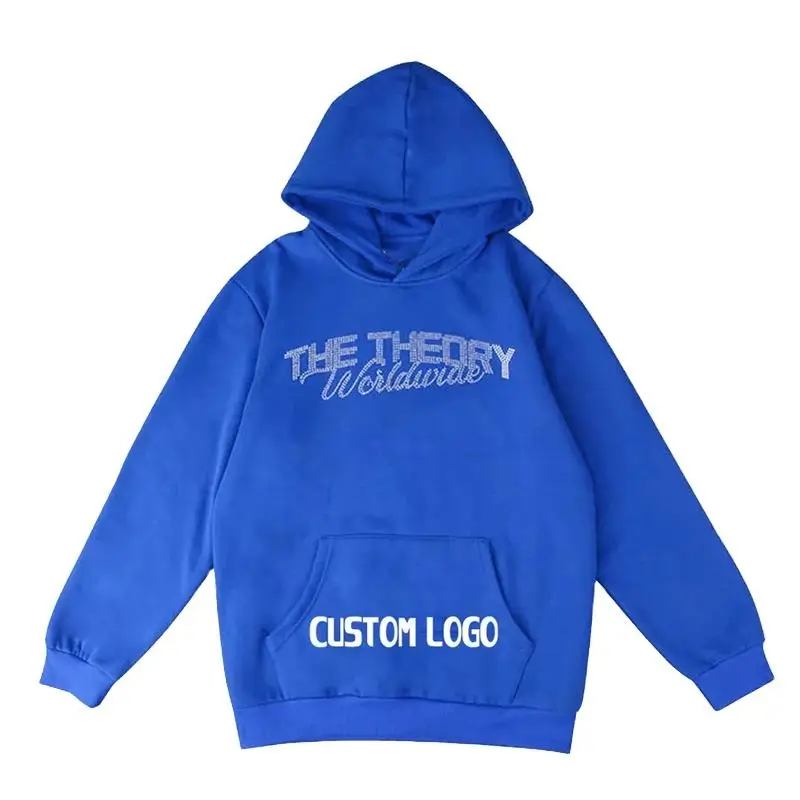 Most Demanding Customized Design Rhinestone Pullover Hoodie Professional Made Men Fashionable Hoodie