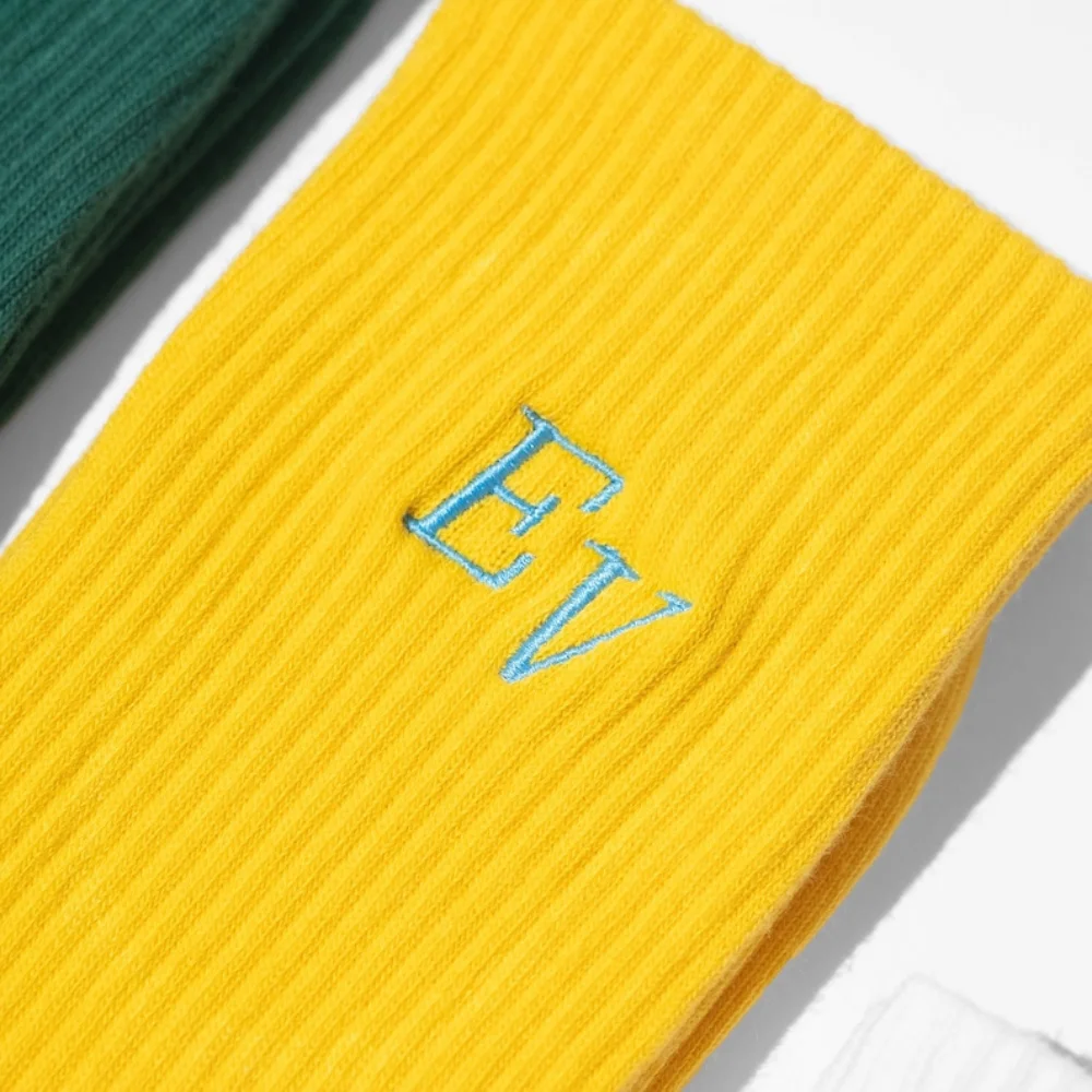 Personalized Initials Socks Custom Embroidered Letters on Soft Cotton Crew Socks  Made in Britain for Him and Her