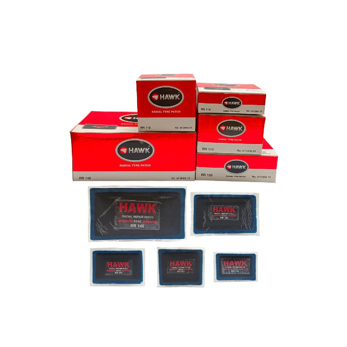 Best Seller Price Tyre Repair Materials Their lightweight ultra-thin Hard Type Rubber Tyre Patches With Size 55mm 75mm 20PCS/BOX