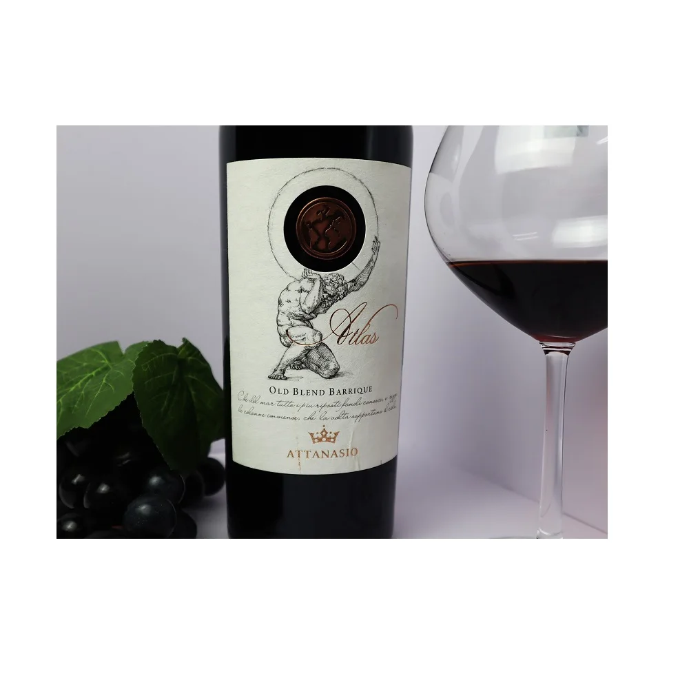 Packaging type weight shelf container origin wine drinking Attanasio Atlas old Blend Barrique from Italy