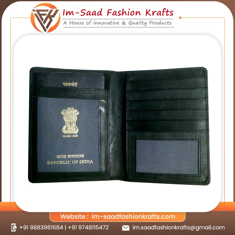 Perfect Minimal Size Leather Passport Cover Holder Indian Supplier
