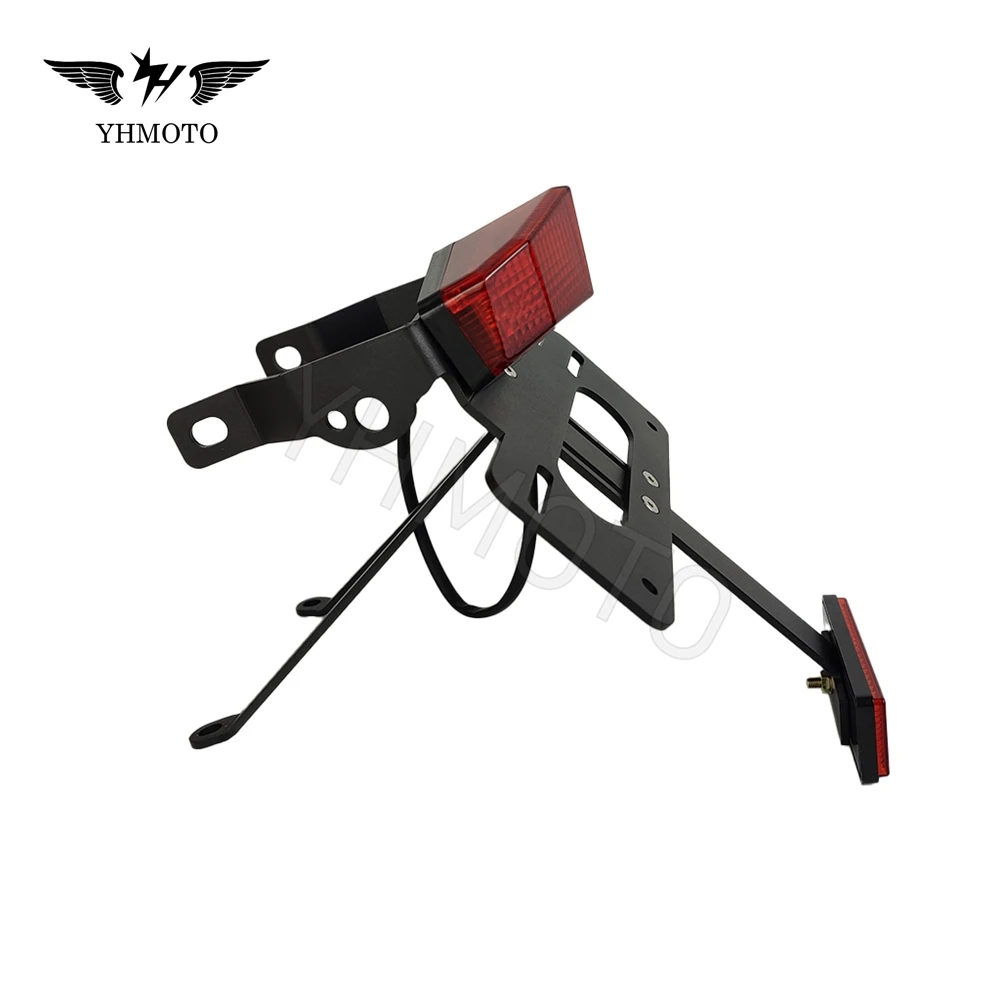 For Husqvarn 701 Enduro Supermoto Dirt Bike Racing Number Plate Holder License Frame W/ Tail Light Blinkers LED Signals Kit