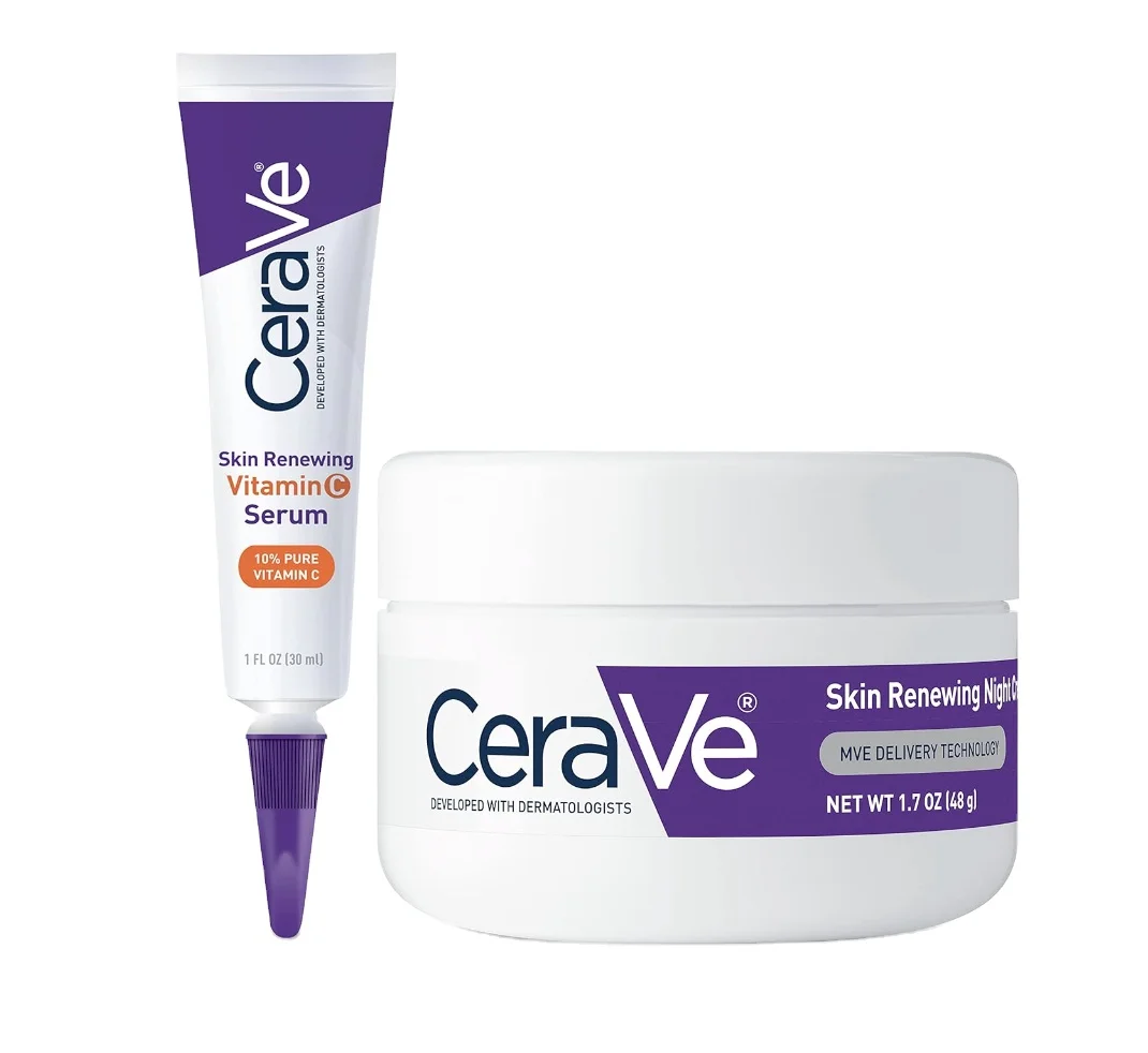 CeraVe Vitamin C Serum and Night Cream Skin Care Set