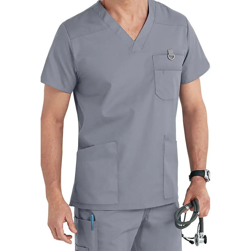 Hospital Medical Men Doctor Scrub Suits For Summer Men Wear Hospital Scrubs Nursing Surgical Uniforms Sets For Men