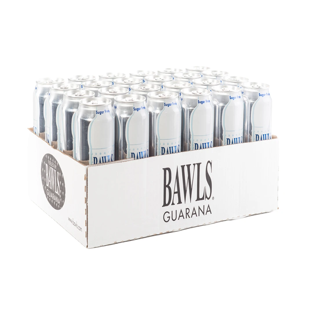 BAWLS нулевой сахар с кафеиновым напитком газировки гуараной банка 16 унций (24 в