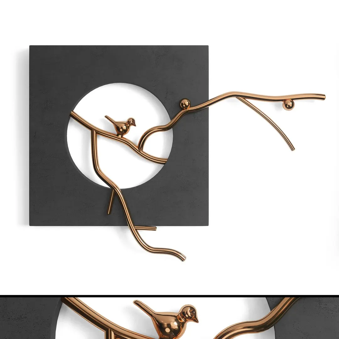 Simple Design Black And White Finished Round Circle Shape Metal Wall Accent At Cheap Price