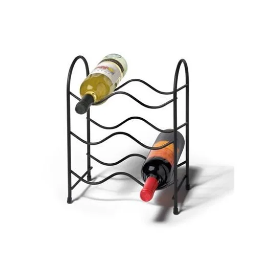 5 Bottle Wine Rack Black Metal Wall Mounted Storage Holder Shelf Kitchen and mini bar decoration