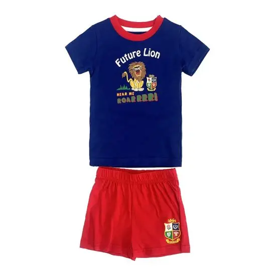 Factory direct Sale kids t shirt and short set with New Print Design For summer wear