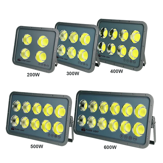 High lumen output 200 300 400 500W 600W solar lights indoor luces Cheap price Aluminum glass reflectores solares LED Flood Light