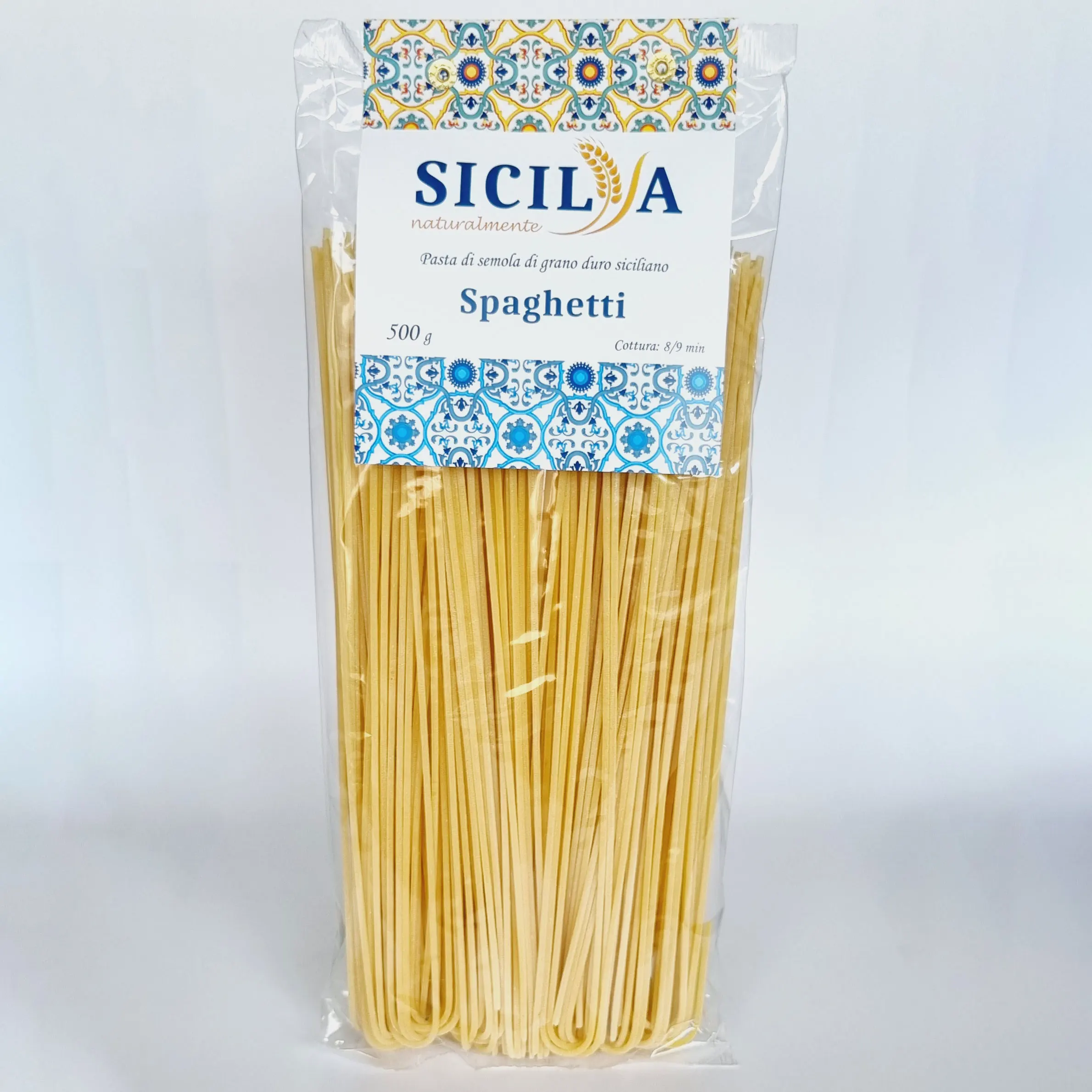 Сделанное в Италии паста спагетти сицилийские продукты из твердых сортов пшеницы 500 г натуральная композиция бронзовая вытянута