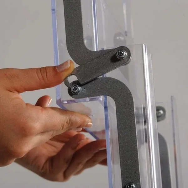 Slanted Leaflet Brochure Magazine Catalogue Display Stand Foldable Newage Portable Zick Zack Brochure Holder