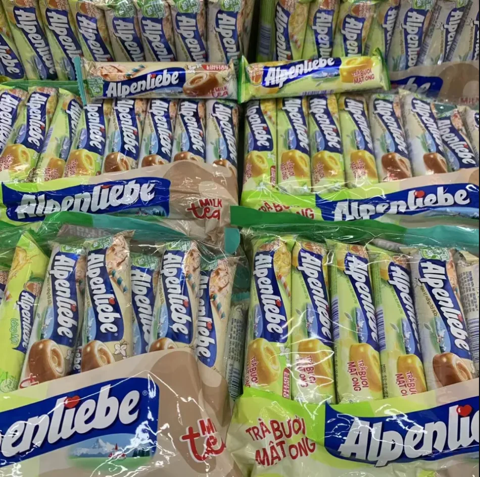 Alpenliebe Milk Tea And Pomelo Honey Tea Flavor Candy 16 Rolls