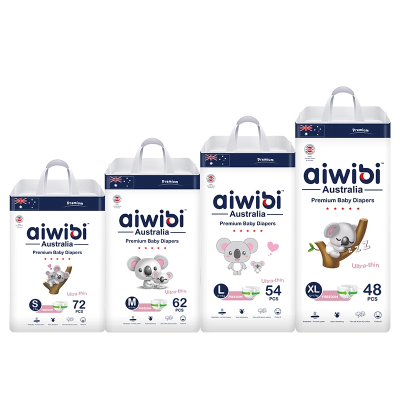 Australian Aiwibi Baby Diapers In 50 Pieces Bale Packs Manufacturer In Turkey Baby Diapers/Nappies Wholesale Free Shipping
