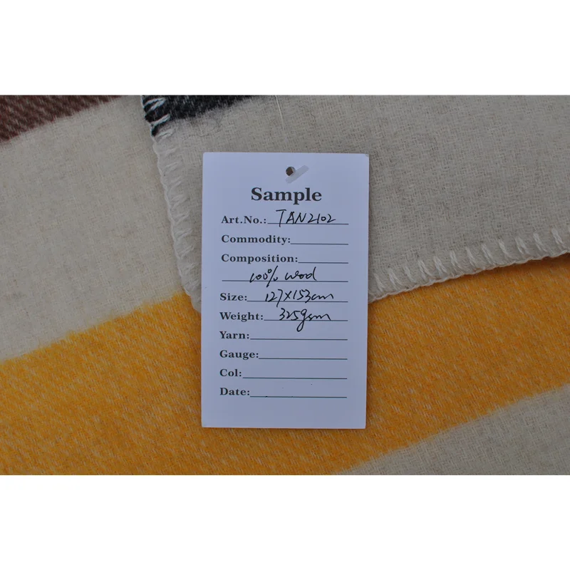 BLUE PHOENIX wool blanket throws multiple color horizontal vintage stripes luxury cozy soft whipstitch  for couch