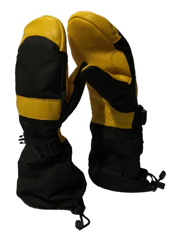 Hot Sale Cowhide Leather Waterproof Windproof safety Snow Snowboard and Mountaineer Winter Ski Gloves Mitten for Men and Women