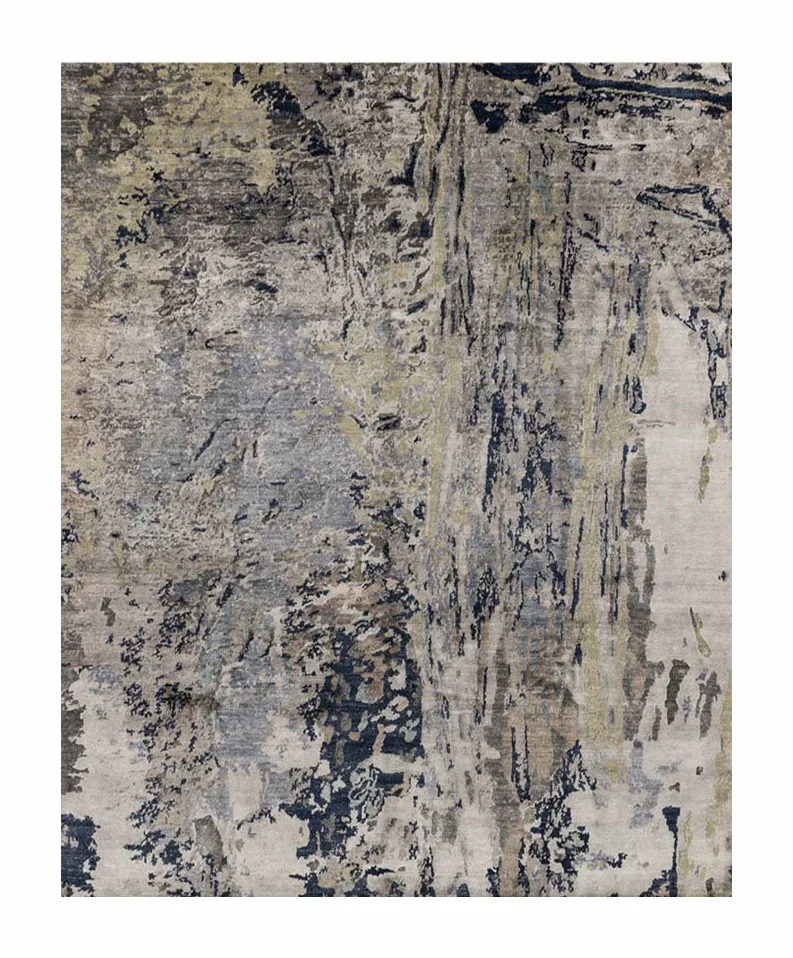 hot promotion modern design hand knotted wool silk carpet for hotel room