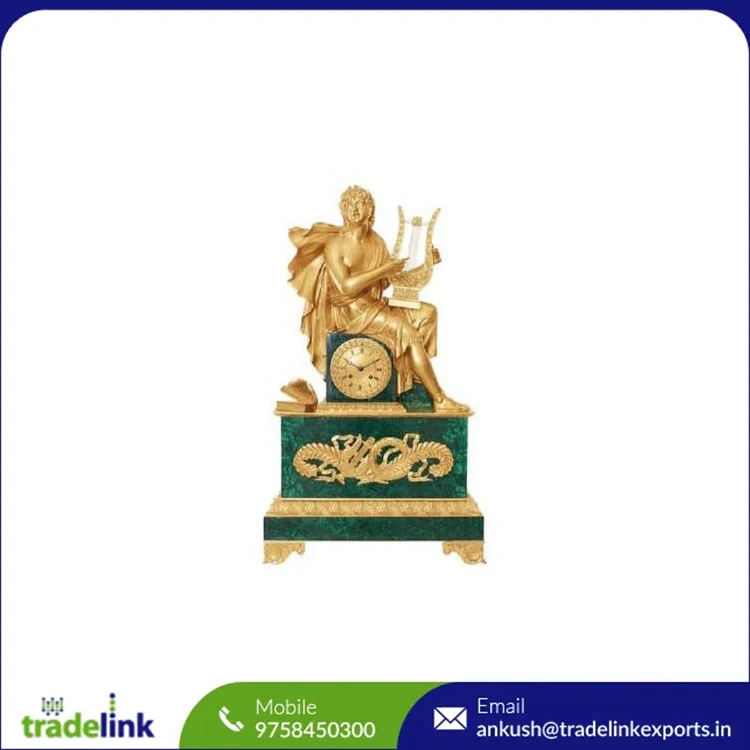 Старинные винтажные малахитовые роскошные часы ручной работы креативный и декоративный светодиодный Будильник в стиле ретро для