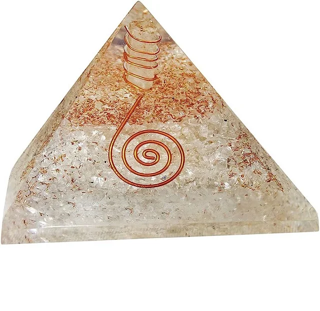 Amazing hot Sale Clear Quartz  Orgone Pyramid  Orgonite Pyramid Energy Healing Crystals and Stones Emf Protection Pyramid