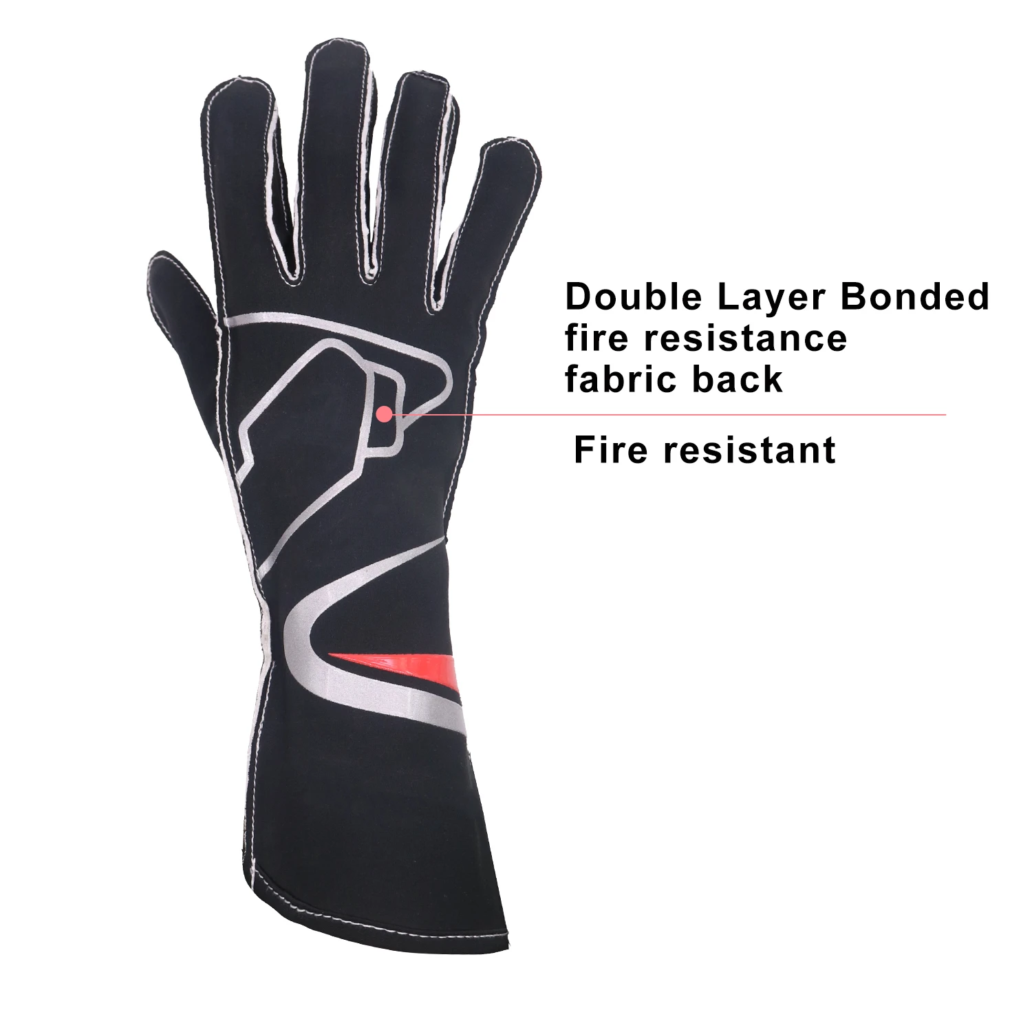 Hand lady black Motorbike Gloves fashion fire resistance genuine leather riding  motocross motorcycle other sports racing gloves