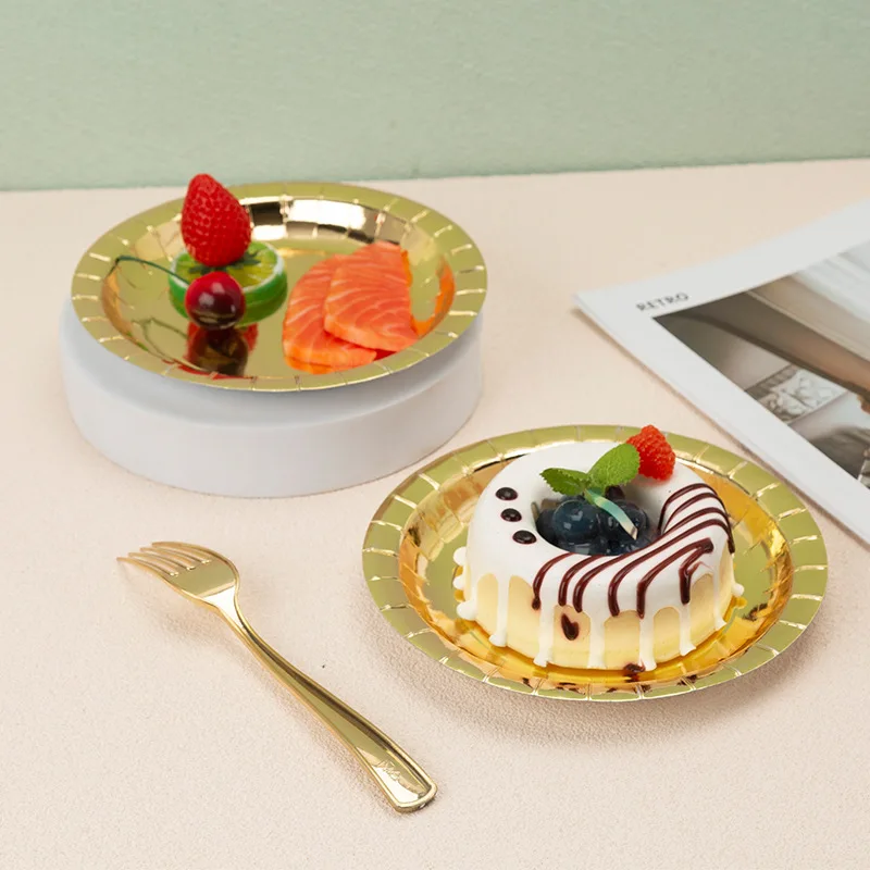 Disposable Thickened Rectangular Kraft Paper Plate for Food,Snack, Party Decoration Supplies