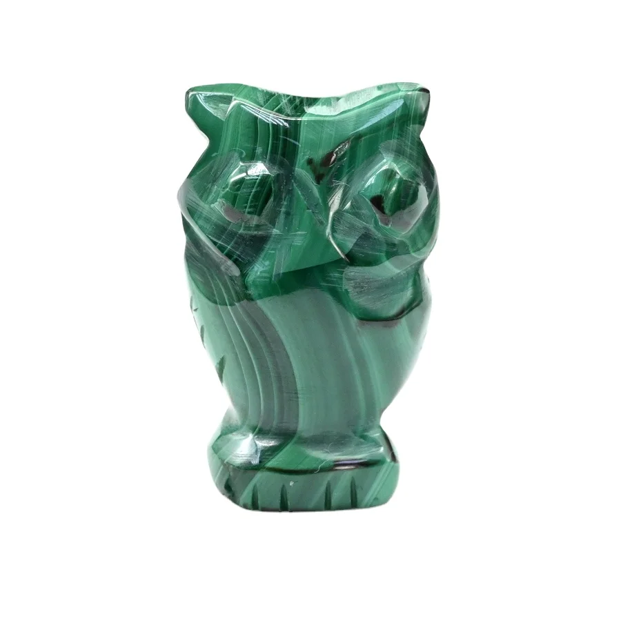 Malachite Semi Precious Gemstone table flower pot
