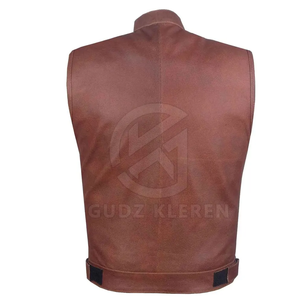 Breathable Winter Warm Men Leather Vest Casual Wear Reasonable Price Men Leather Vest For Sale