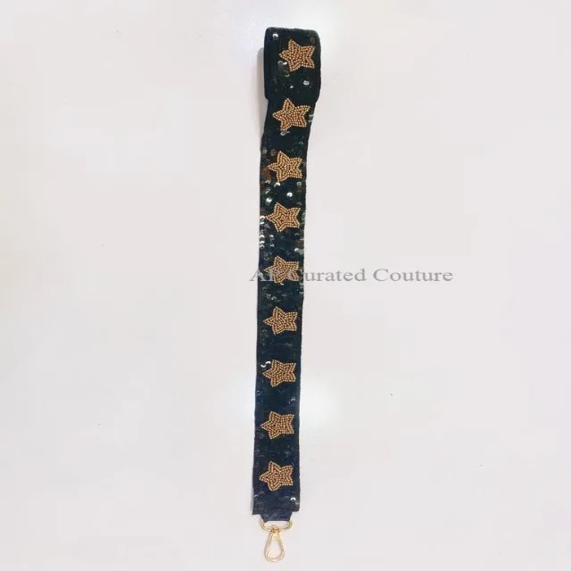 Exclusive sequin beaded strap Fashion Newest Design Comfy Multi-color Handmade Party Wear and Casual Fabric Glass Beaded Straps