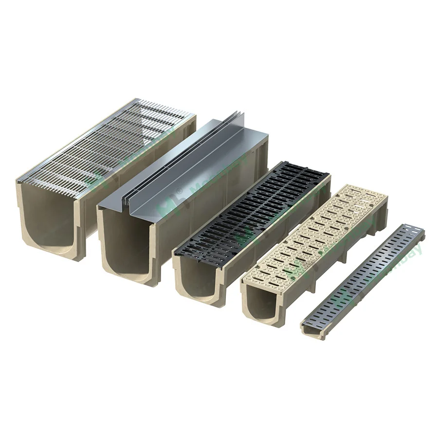 High Strength polymer ditch drainage channel for rain water drainage systems
