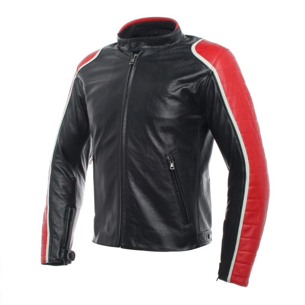 2022 HOT SALE High Quality mens New Style Skull Reflective Cowhide Leather Motorbike Jacket With Customize ODM Factory Jacket