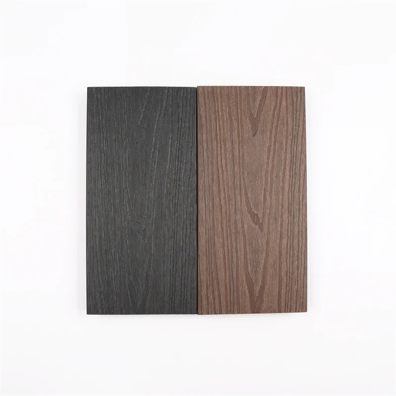 Two Color Embossed Wooden Shower Deck Sheet WPC Floor Board Outdoor Decking Terrace Outdoor Exterior Flooring Weight For Terrace