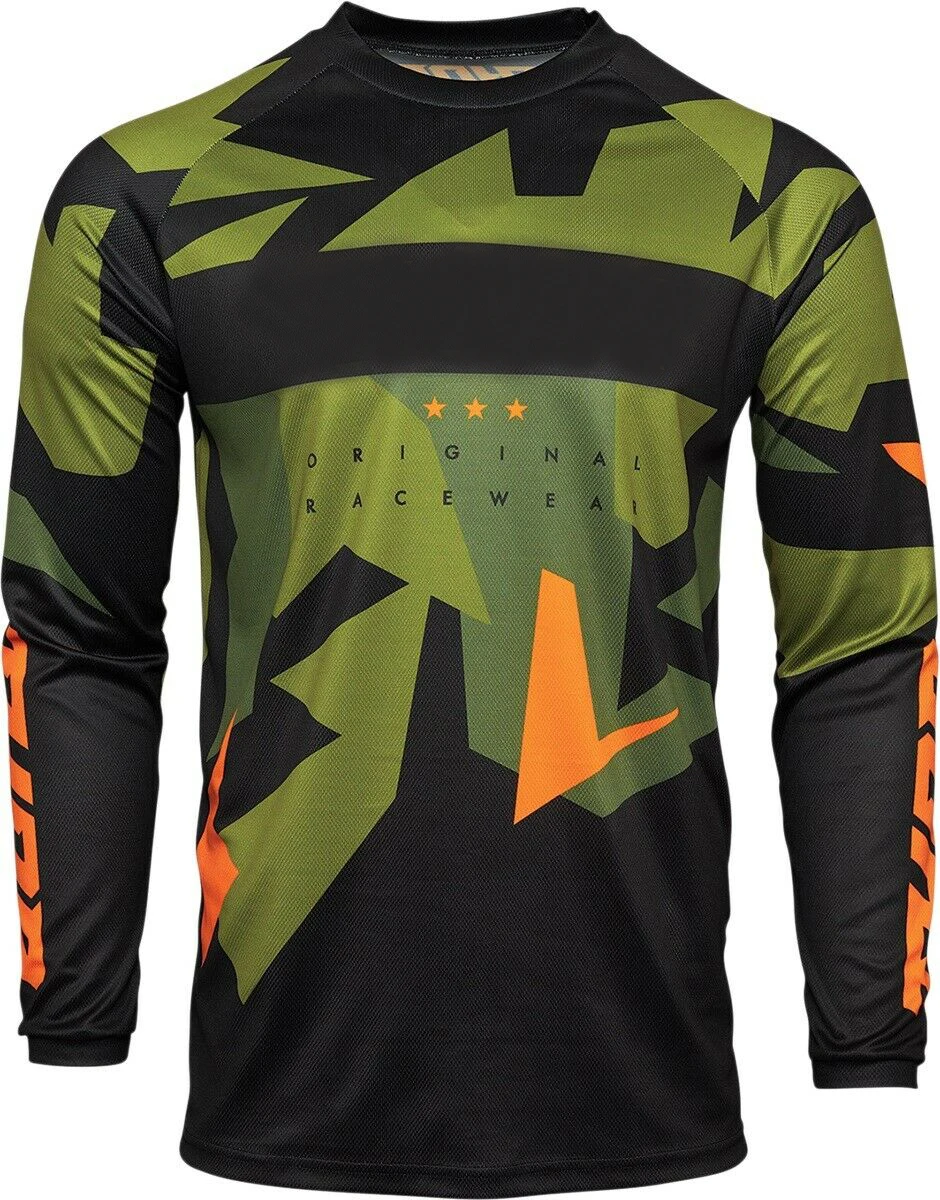 wholesale custom logo 100% polyester quick dry long sleeve off road dirt bike motocross racing shirts motorcycle jersey
