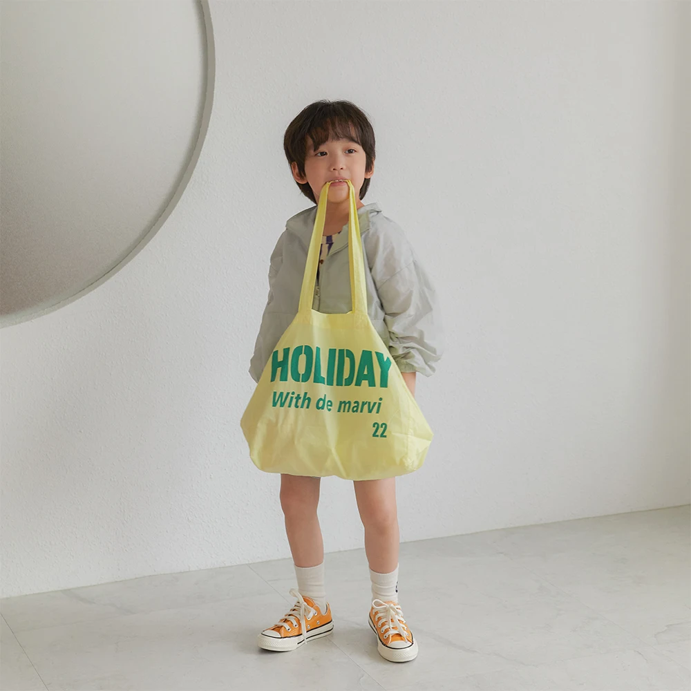 DE MARVI Kids Toddler Cotton Letter eco shoulder bag Boys Girls Summer Four season Wholesale Korean Manufacturer MADE IN KOREA